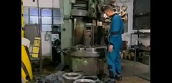  Factory hunk workers crazy wild and rough gay sex orgy